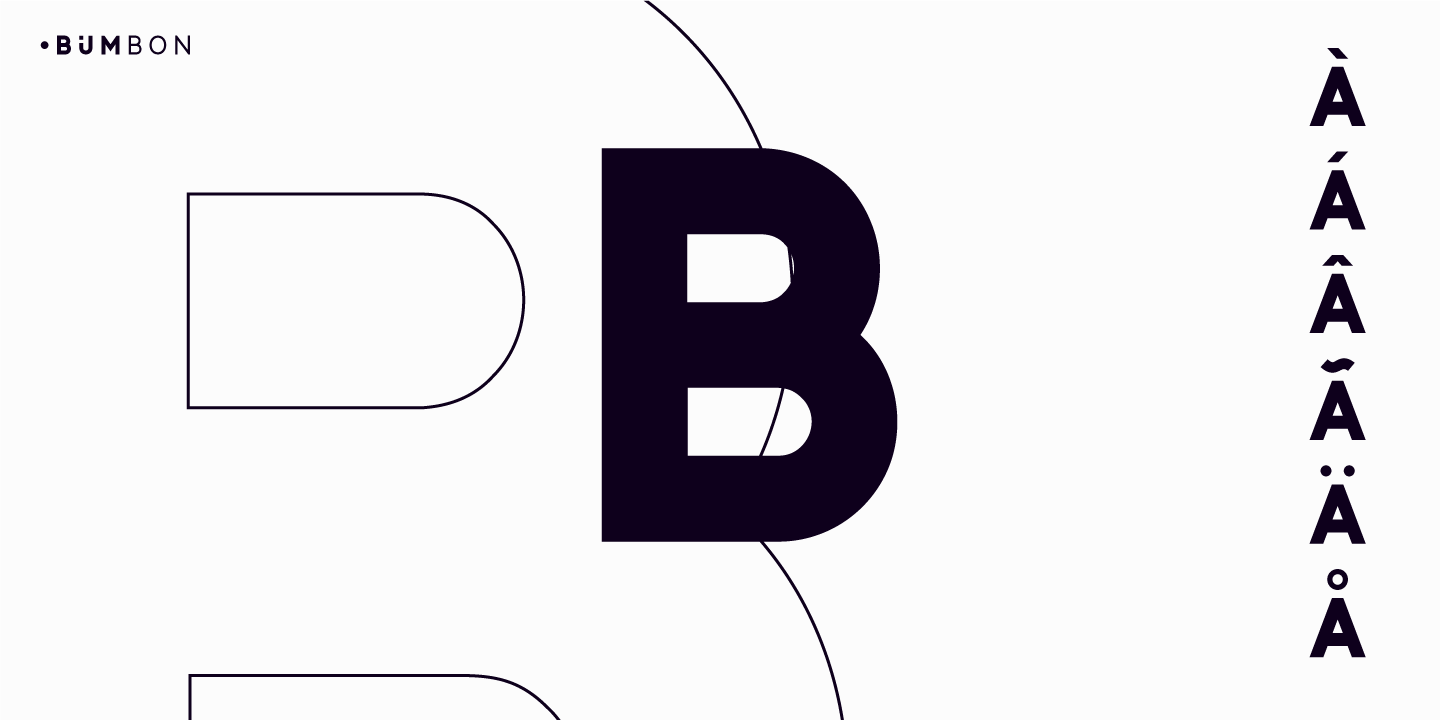 Ejemplo de fuente Bumbon Bold Italic